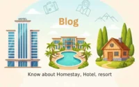 Know the difference between homestay, resort, and hotel services